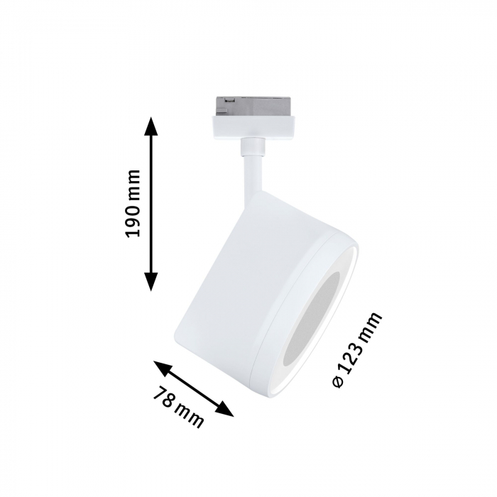Spot URail LED Arena, 850lm, 15W, 2700K, 230V, alb Signal, flux luminos variabil [4]