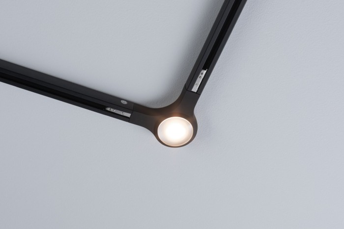 Spot URail LED cu funcție de conector L, 5,3W, negru mat, negru mat, 2700K, cu flux luminos variabil [2]