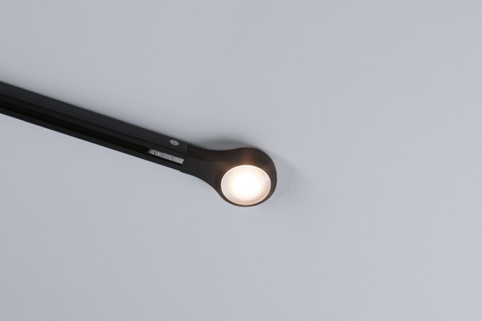 Spot URail LED de capăt 5,3W, negru mat, 2700K, cu flux luminos variabil [2]