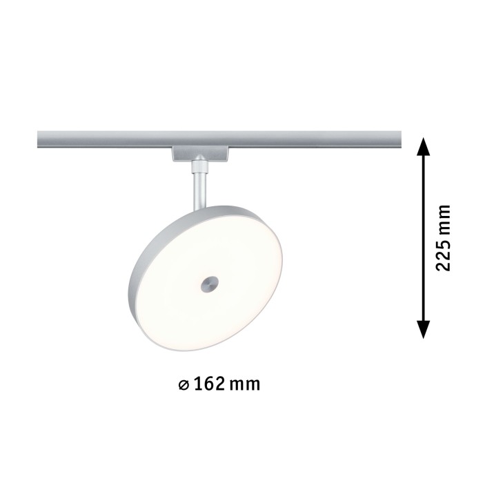 Spot URail LED Hildor, 850lm, 15W, 3000K, 230V, crom mat, cu flux luminos variabil [6]