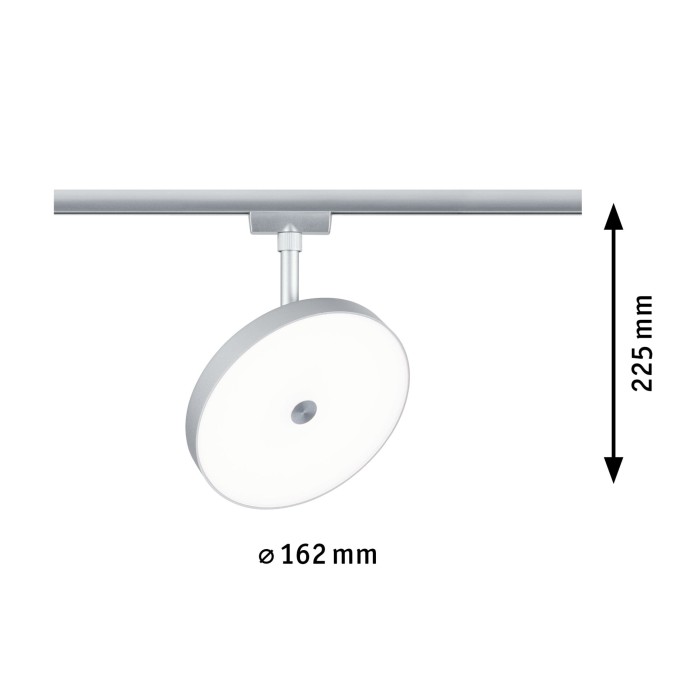 Spot URail LED Hildor, 850lm, 15W, 4000K, 230V, crom mat, flux luminos variabil [6]