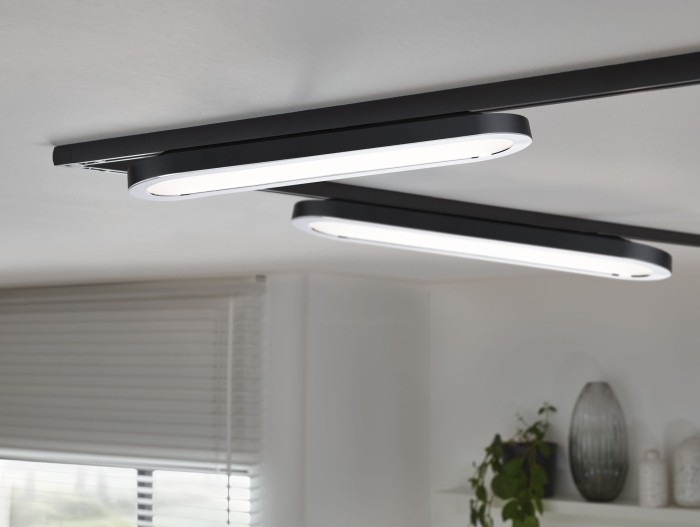 Spot URail LED Panel 1x7W negru mat/crom 230V aluminiu/plastic 2700K [3]