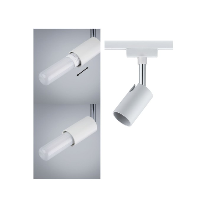 Spot URail Pure I max. 1x10W GU10 alb/crom 230V metal/plastic [1]