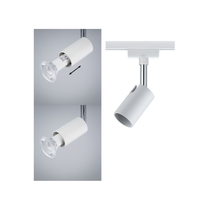 Spot URail Pure I max. 1x10W GU10 alb/crom 230V metal/plastic [2]