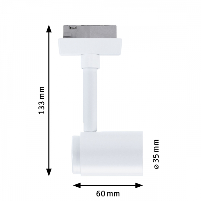 Spot URail Runa, max 1x10W, GU10, alb Signal, 230V, plastic [4]