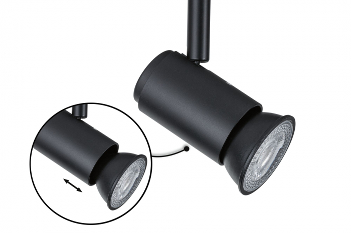 Spot URail Runa, max 1x10W, GU10, negru mat, 230V, plastic [3]