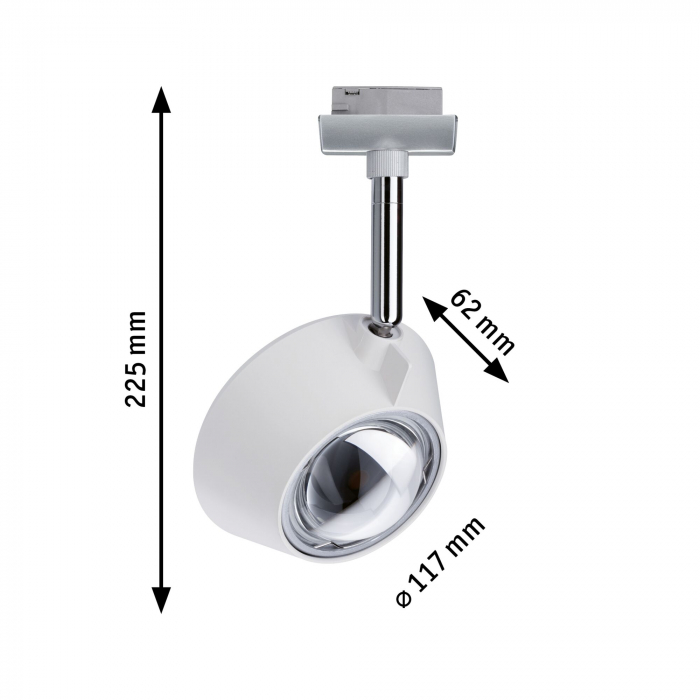 Spot Urail Sabik, crom mat-alb, 9W/4W, 2700K, cu flux luminos variabil [2]