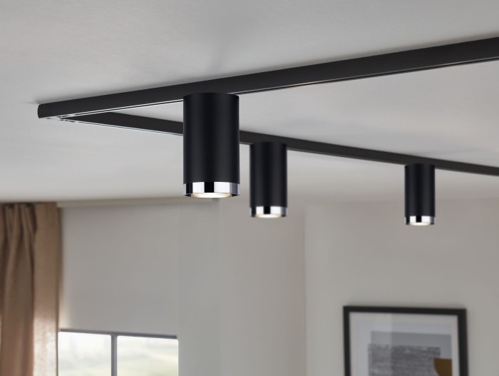 Spot URail Tube max 10W GU10 negru mat/crom 230V [3]