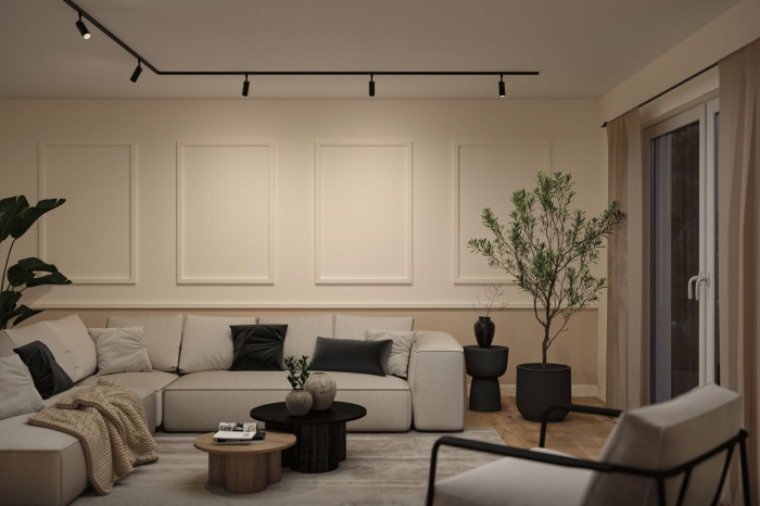 Spot Urail Tubo, 200lm, 4W, 2700 - 4000K,  230V, negru mat [7]