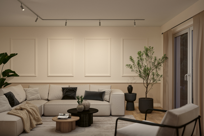 Spot URail Tubo 300lm, 4W, 2700 - 4000K,  230V, crom mat [7]