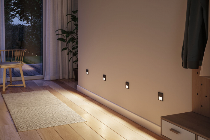Spot vertical LED Tsaro, 80x36mm, 1W, 80lm, 230V, 2700K, negru mat, Leader [3]