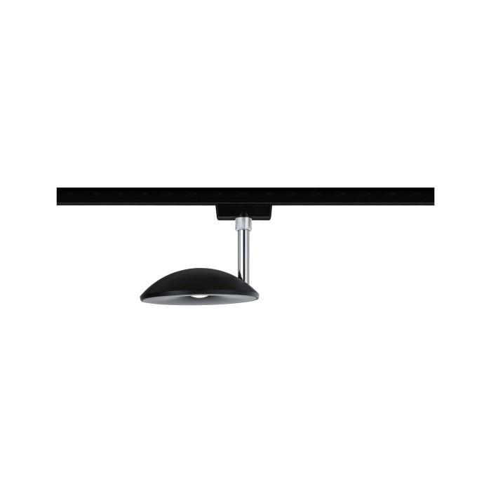 Spot pentru șină Urail, Sphere 7,4W negru/crom, cu flux luminos variabil [5]