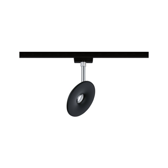 Spot pentru șină Urail, Sphere 7,4W negru/crom, cu flux luminos variabil [2]