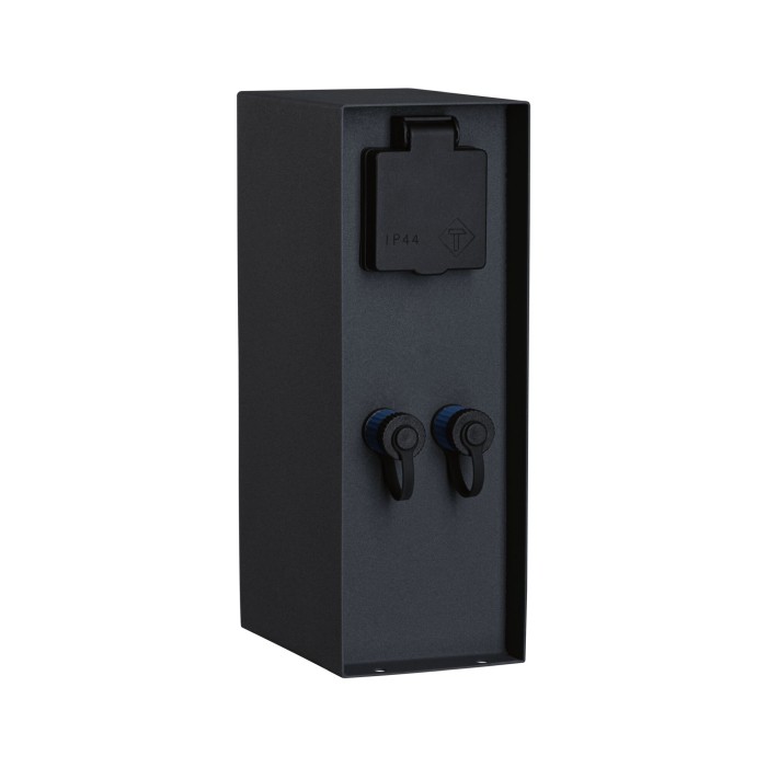 Stâlp RIO Plug & Shine IP44 cu două mufe si o priză, putere maximă pe mufe de 75W [2]