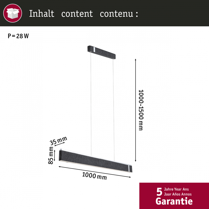 Suspensie LED Jagun, 2700K, 2000lm, 26W, antracit, cu flux luminos variabil în 3 pași [7]