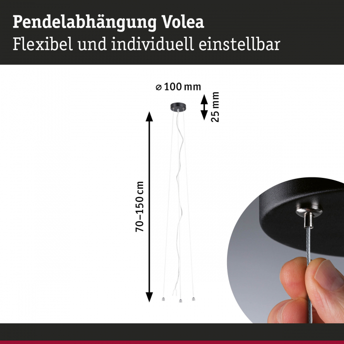 Suspensie pentru plafonieră Volea, negru-auriu [4]