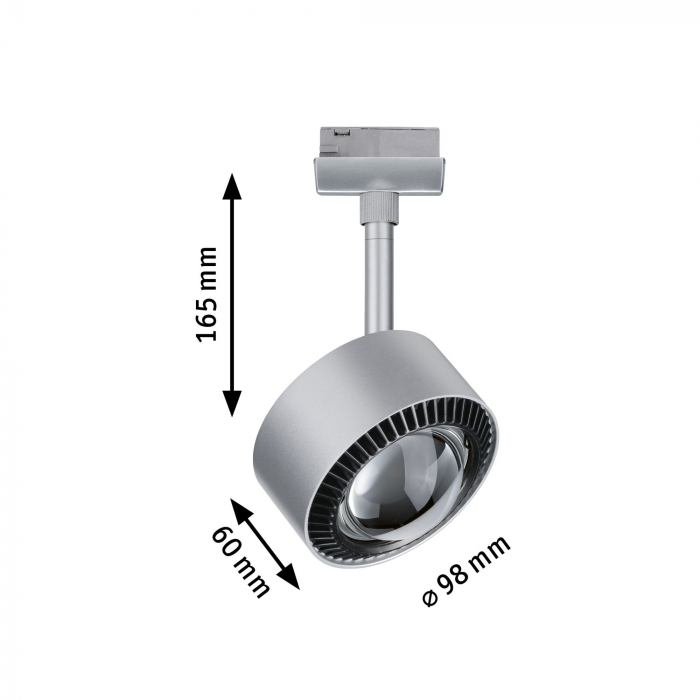 URail LED Rail spot Aldan Individual Spot  500lm 8W White Switch  230V Black matt [8]