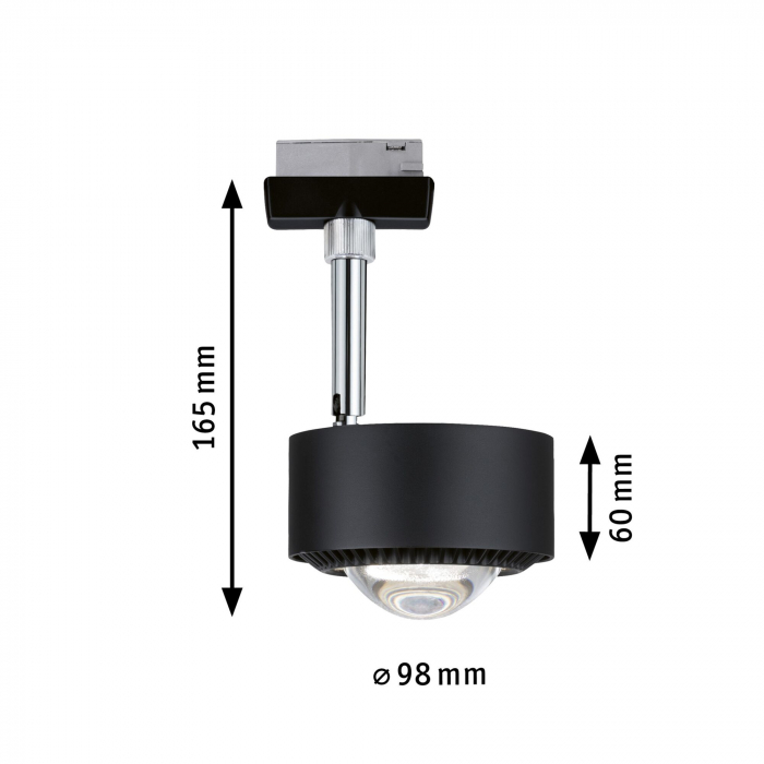 URail LED Rail spot Aldan Individual Spot  500lm 8W White Switch  230V Chrome matt [10]