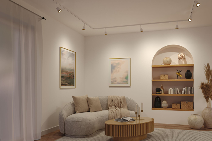 Spot Urail Cover individual, metal, GU10  max. 10W  230V Alb Signal-Auriu mat [4]