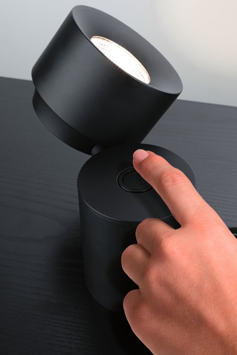 Veioză Pane I LED, 3W, negru, cu flux luminos variabil în 3 pași [8]