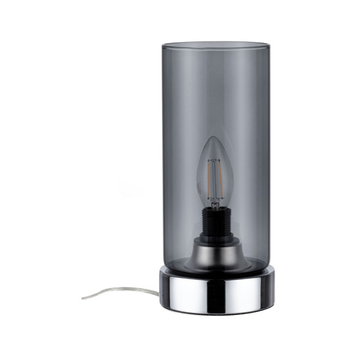 Veioză Pinja max.1x20W E14 crom/sticlă fumurie 230V metal/sticlă [4]