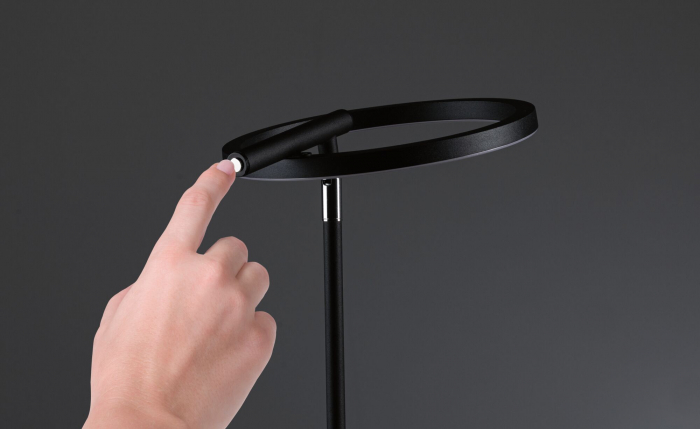 Veioză LED Odila, temperatură de culoare variabilă, 650lm, 10.4W, negru mat, crom [4]