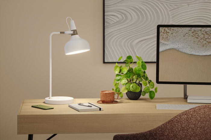 Veioză Neordic Juna, E14, max. 20W, șampanie, alb mat-metal [6]