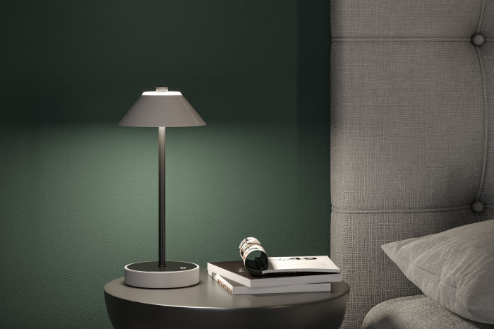 Veioză portabilă Pellini, White Switch, 300lm, 2W, Bej-negru mat [3]