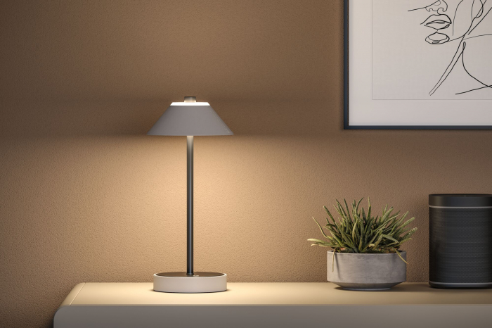Veioză portabilă Pellini, White Switch, 300lm, 2W, Bej-negru mat [4]