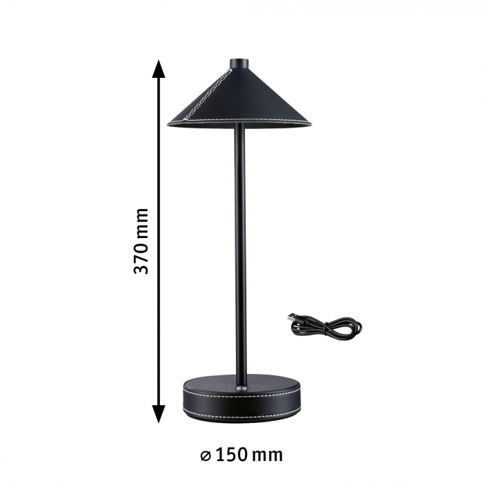 Veioză portabilă Pellini, White Switch, 300lm, 2W, Negru mat [2]