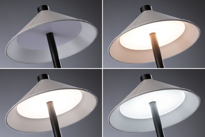 Veioză portabilă Pellini, White Switch, 300lm, 2W, Negru mat-Bej [8]