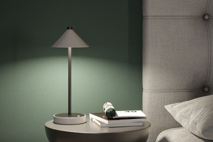 Veioză portabilă Pellini, White Switch, 300lm, 2W, Negru mat-Bej [4]