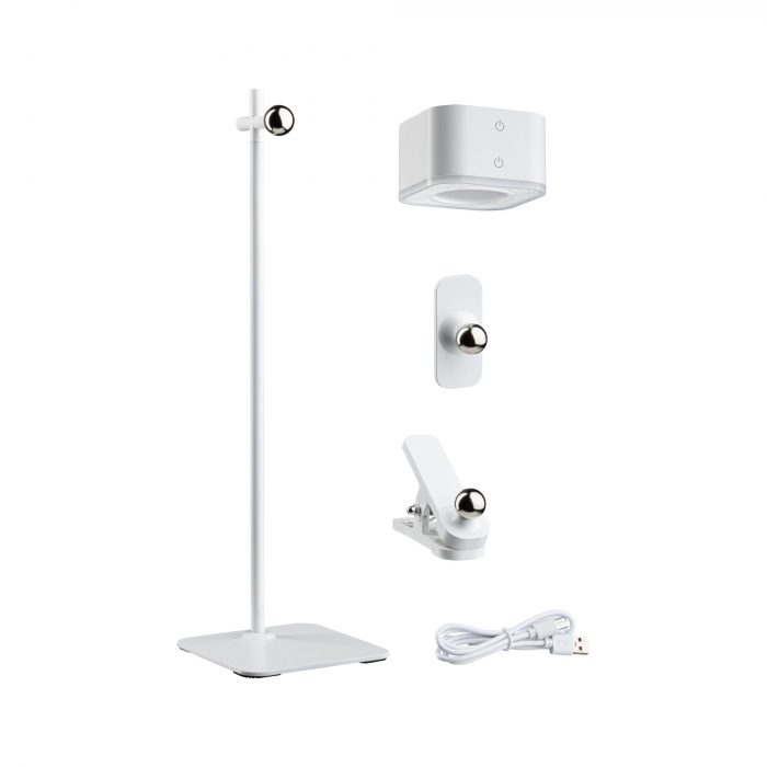 Veioză portabilă Varia, White Switch, 250lm / 60lm, 1,6 / 0,4W, alb [2]