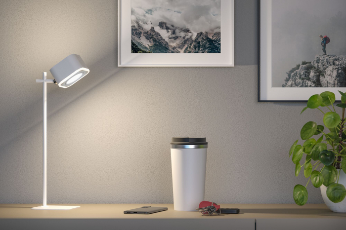 Veioză portabilă Varia, White Switch, 250lm / 60lm, 1,6 / 0,4W, alb [10]