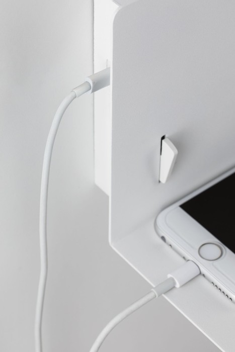Wall luminaire Devara USB C   E27   230V max. 40W dimmable Matt white [10]