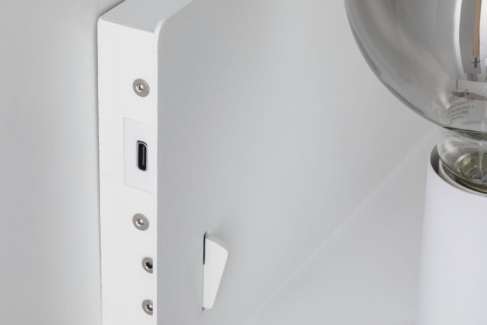 Wall luminaire Devara USB C   E27   230V max. 40W dimmable Matt white [11]