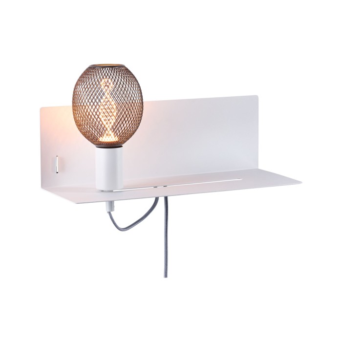 Wall luminaire Devara USB C   E27   230V max. 40W dimmable Matt white [4]