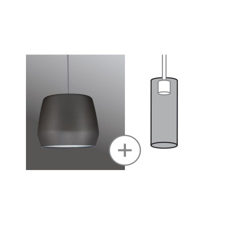 Abajururi - Abajur URail 2Easy Pirm max. 1x20W negru mat, metal