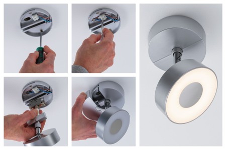 Adaptor pentru spoturi URail max50W crom mat, 230V [4]
