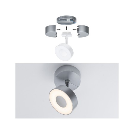 Adaptor pentru spoturi URail max50W crom mat, 230V [2]