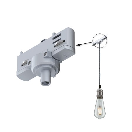 Sină trifazică - Adaptor universal pentru pendul pe șină Paulmann ProRail3, max. 1.150W, 230V, argintiu