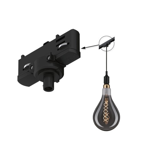 Penduluri ProRail3 - Adaptor universal pentru pendul pe șină Paulmann ProRail3, max. 1.150W, 230V, negru