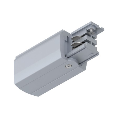 Alimentare ProRail3 - Alimentare de capăt pentru șină trifazică Paulmann ProRail3, stânga, 99,5x35mm, max. 3.680W, argintiu