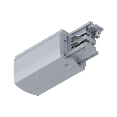 Alimentare ProRail3 - Alimentare de capăt pentru șină trifazică Paulmann ProRail3, dreapta, 99,5x35mm, max. 3.680W, argintiu