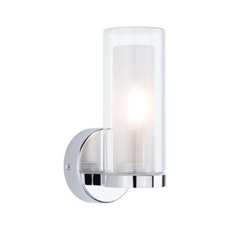 Iluminat de baie - Aplică de baie Luena, IP44, E14, 230V, max. 20W, crom-sticlă