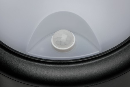 Aplică de exterior 230V IP44 15W 3000K plastic, negru, cu senzor de mișcare [4]