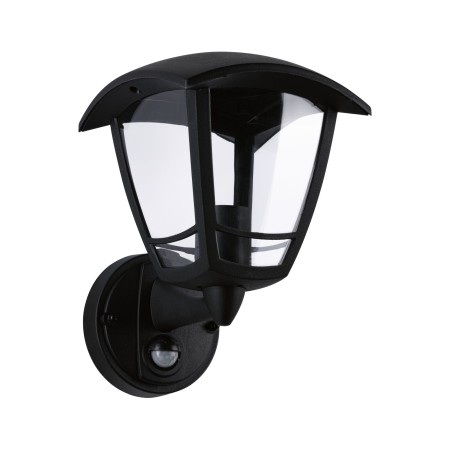 Aplice - Aplică de exterior Classic Curved cu senzor de mișcare, IP44, 164x180mm,  max. 12W,  230V, negru