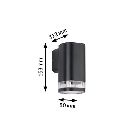 Aplică de exterior Colum IP44  80x112mm  max. 20W  230V  antracit, aluminiu [2]