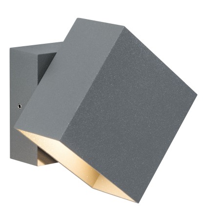 Aplică de exterior Cybo LED 2x3W 230V IP65 100x100mm gri aluminiu [3]