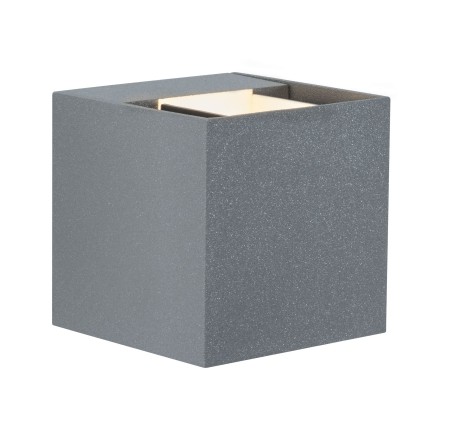 Iluminat exterior - Aplică de exterior Cybo LED 2x3W 230V IP65 80x80mm gri aluminiu